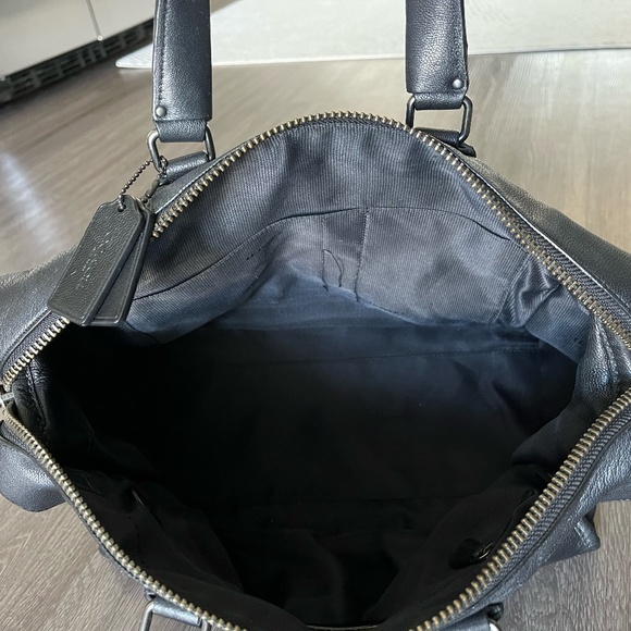 EUC!!! Coach Rhyder 1941 Collection Black Pebbled Leather Satchel Handbag - Picture 12 of 14